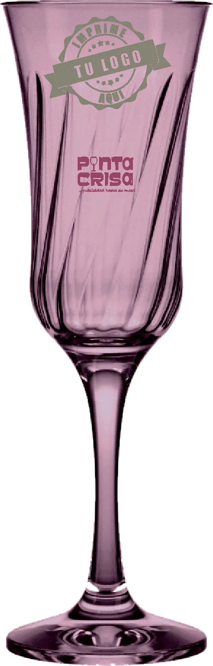 Copa Flauta Lirio 6 1/2oz Morada