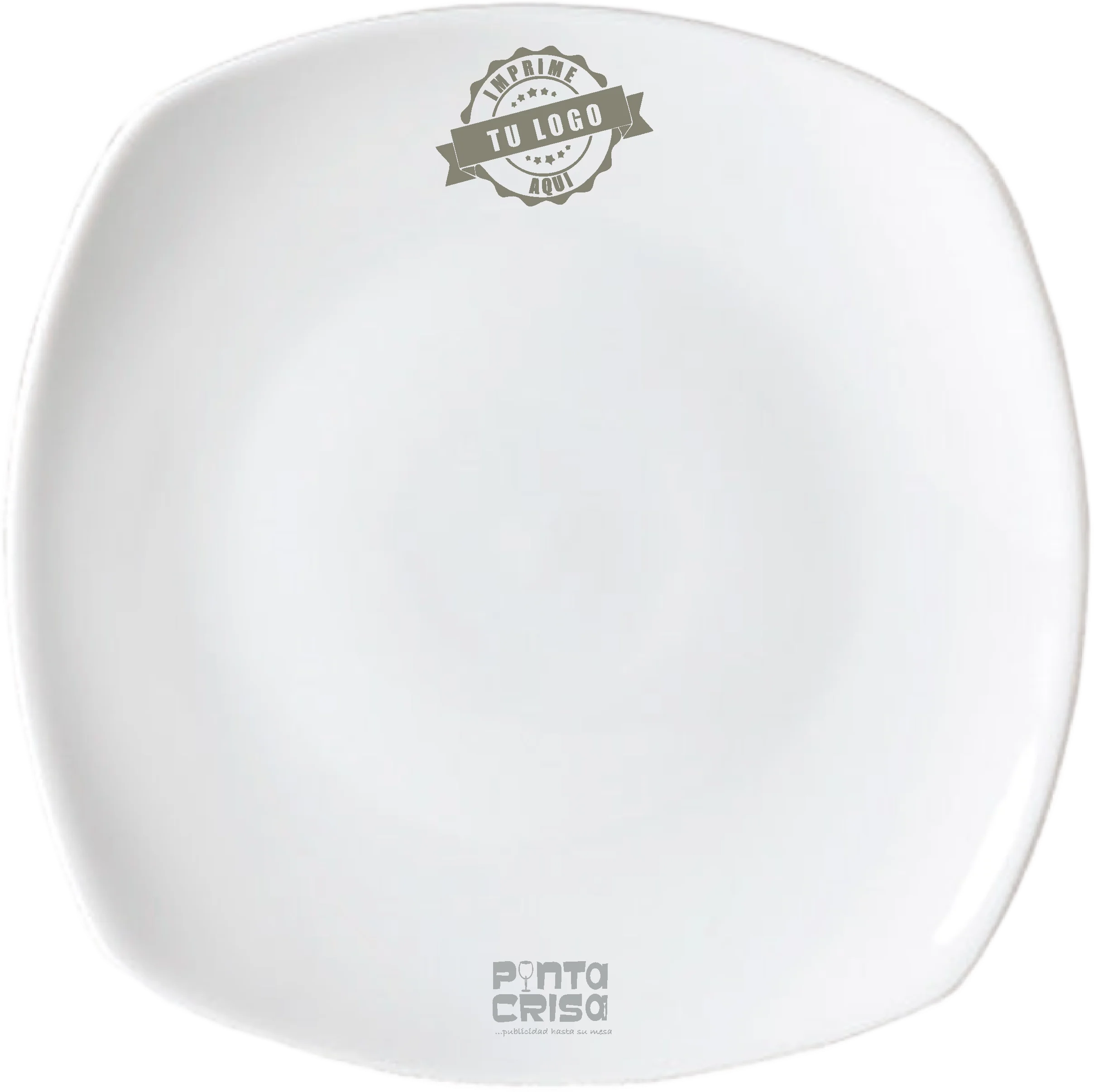 Plato Postre Cuadrado Elegance